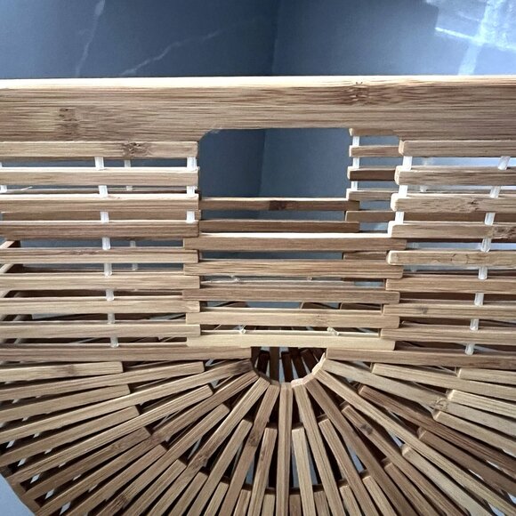 Rattan Bamboo Handbag Handmade Large Tote Bag Straw Beach Bags Beach Purse - Picture 5 of 9